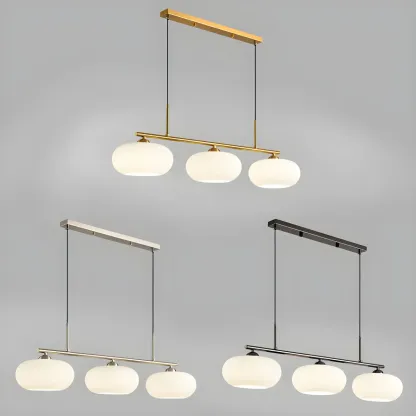 Contemporary Frosted Glass Globe Island Pendant Light Image - 9