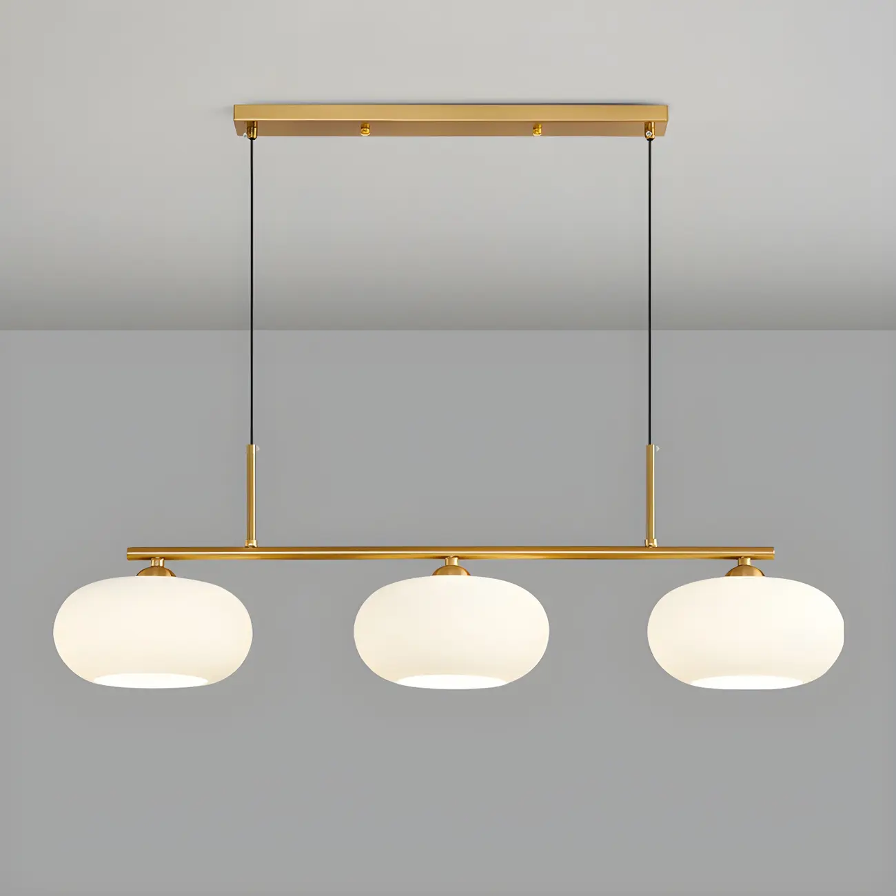 Contemporary Frosted Glass Globe Island Pendant Light Image - 10 | homeyfad