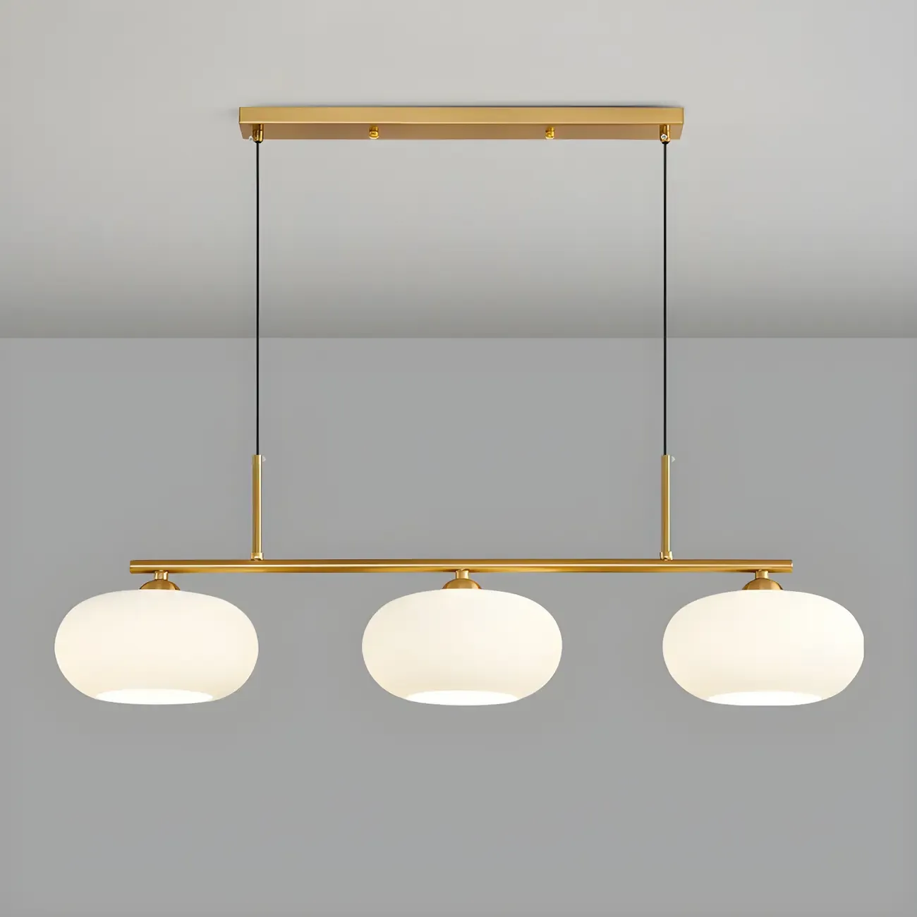 Contemporary Frosted Glass Globe Island Pendant Light Image - 10