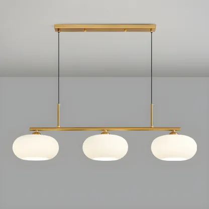 Contemporary Frosted Glass Globe Island Pendant Light Image - 10