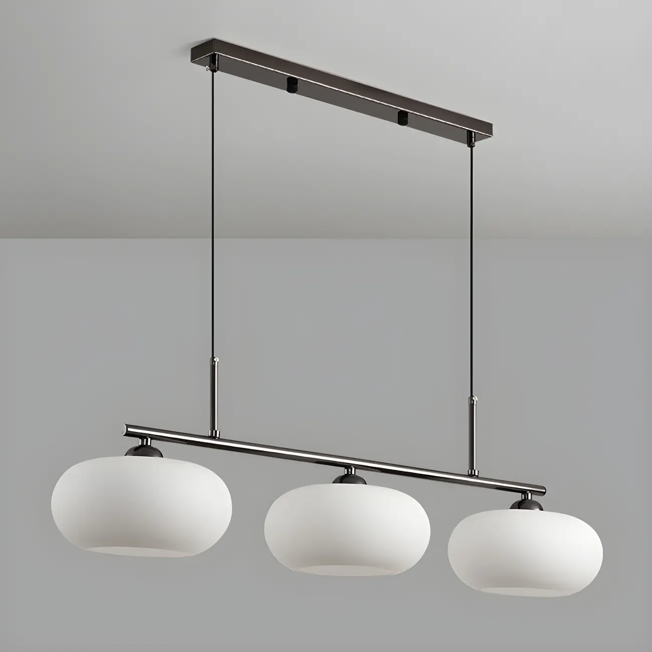 Contemporary Frosted Glass Globe Island Pendant Light Image - 11 | homeyfad