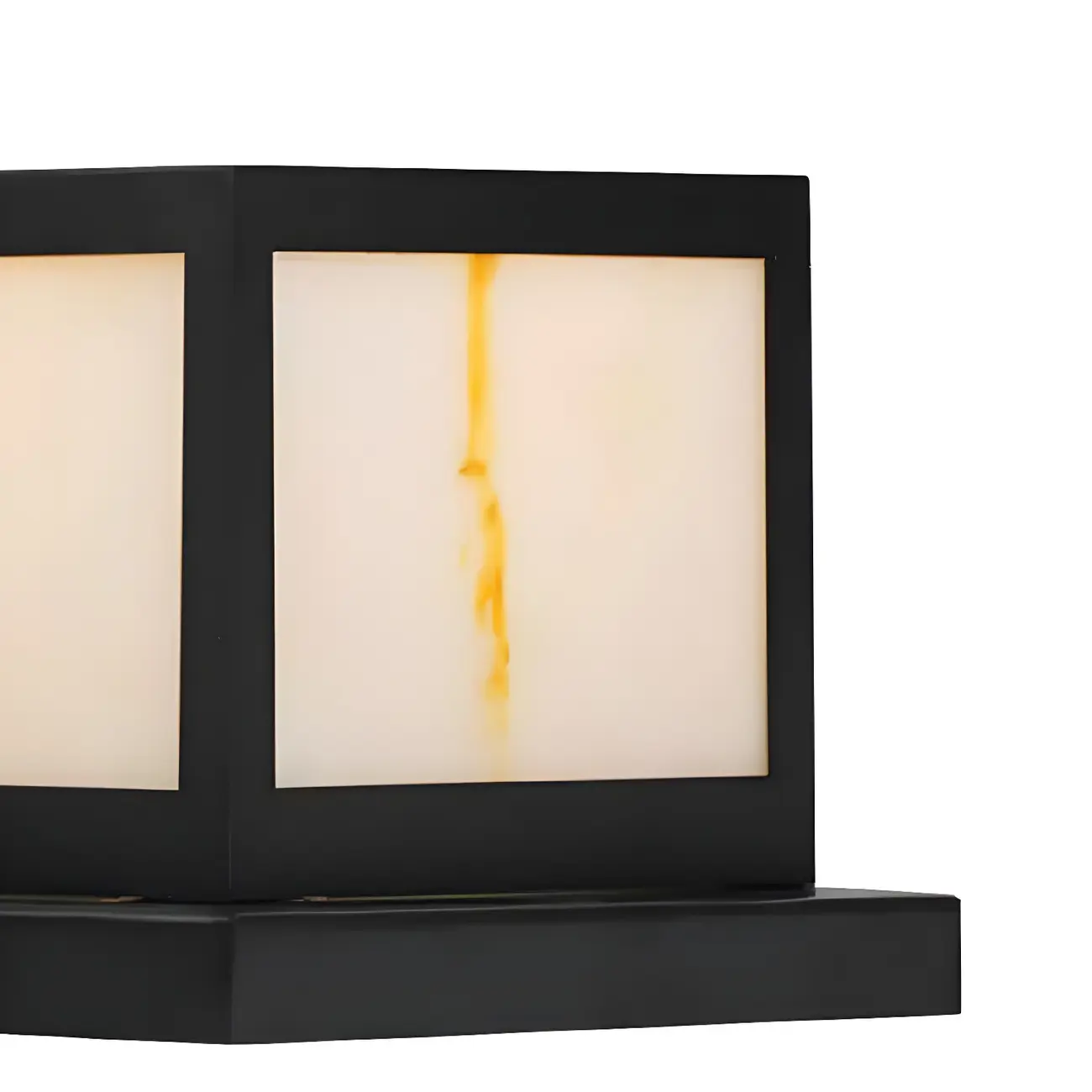 All-weather Modern Black Cube Solar Post Light Image - 9 | homeyfad