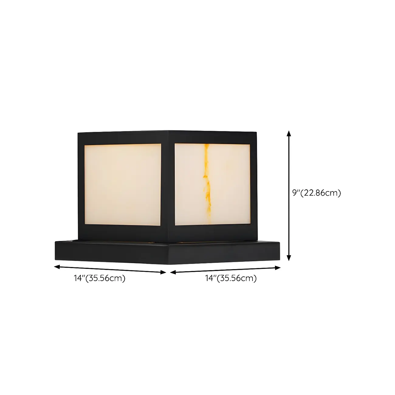 All-weather Modern Black Cube Solar Post Light Image - 16 | homeyfad