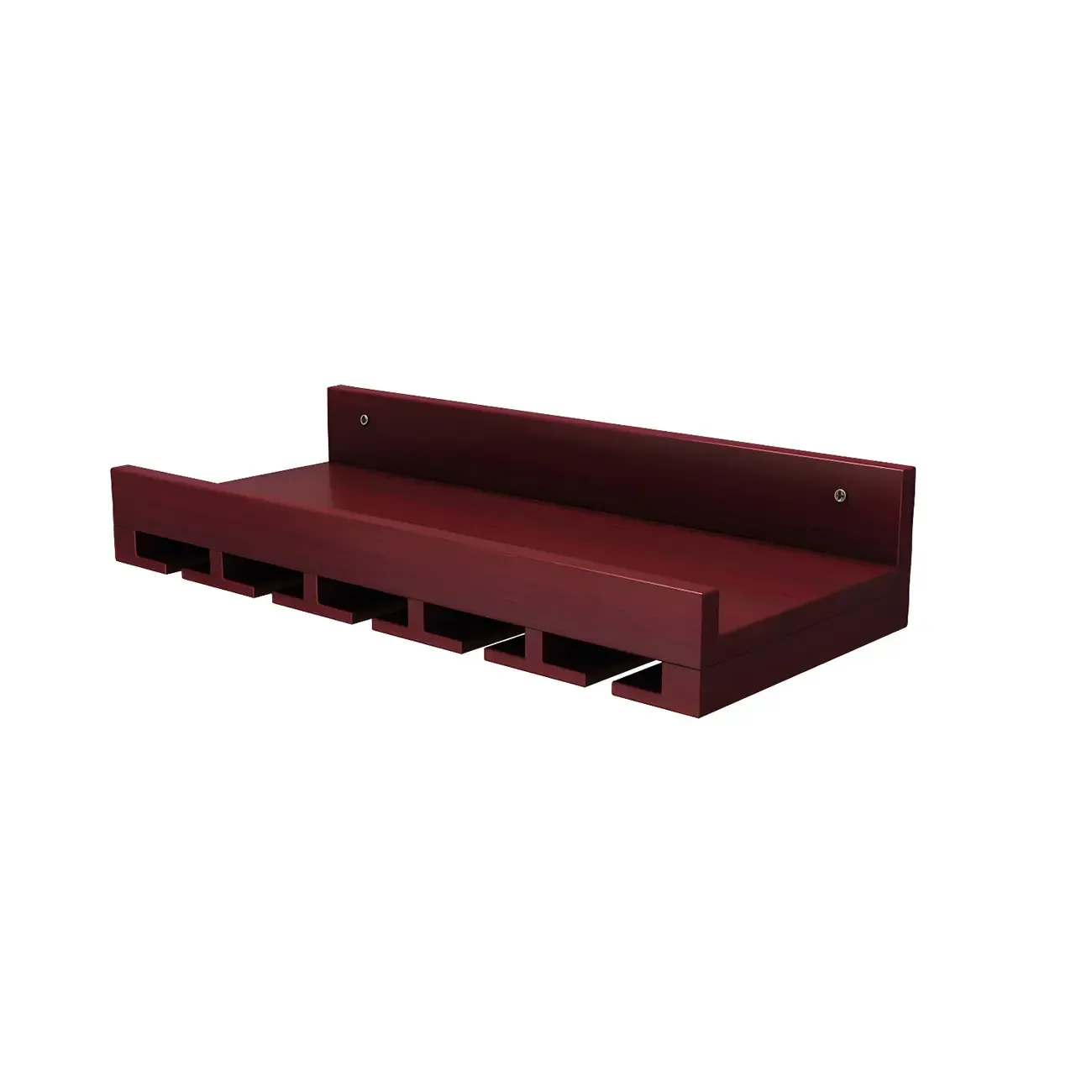 Black Industrial Wall-Mounted Wood Wine Rack Set Image - 14