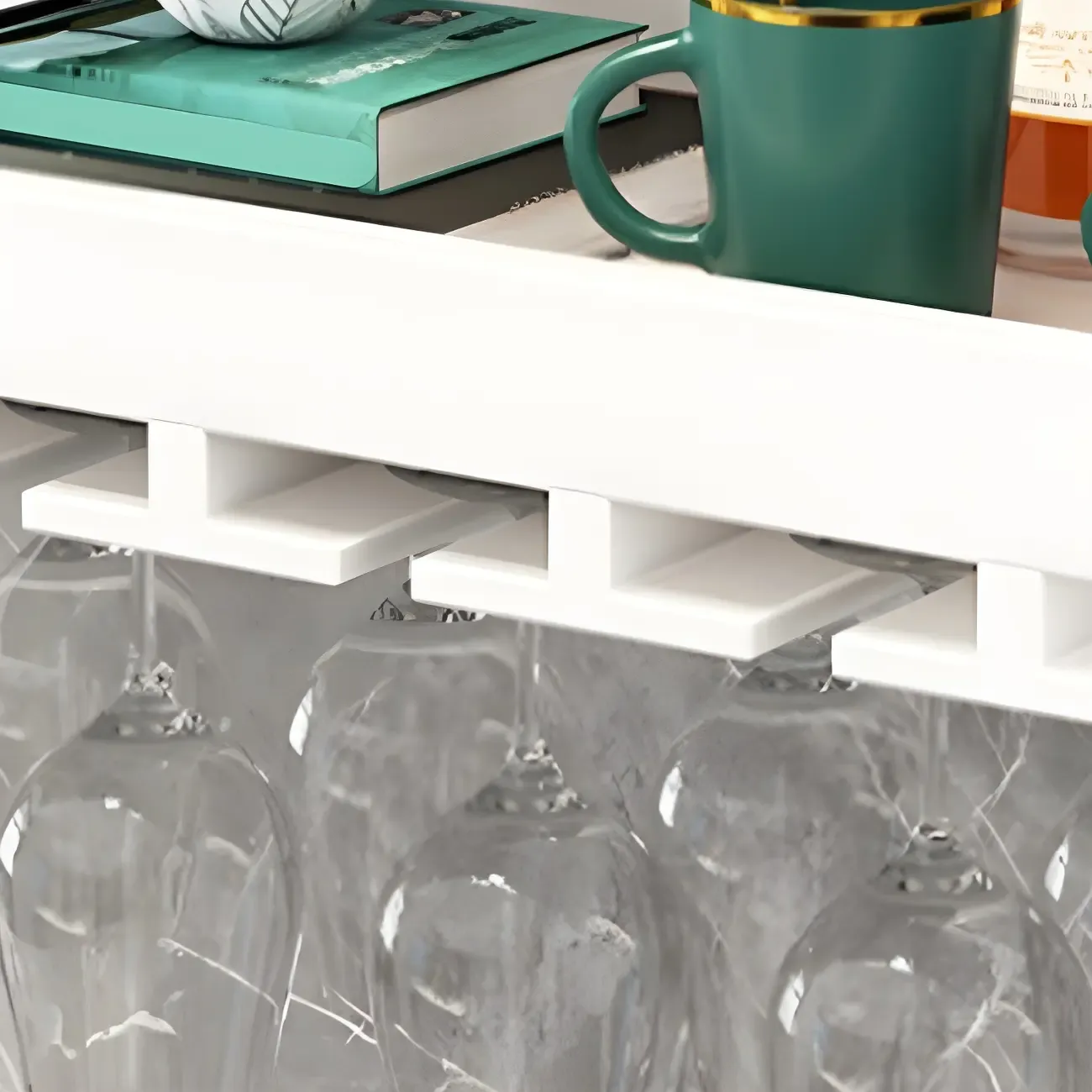 Black Industrial Wall-Mounted Wood Wine Rack Set Image - 8