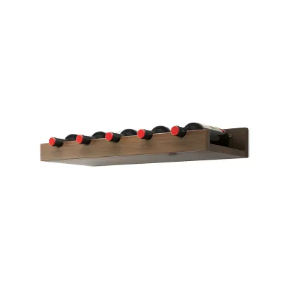 Black Industrial Wall-Mounted Wood Wine Rack Set Image - 18