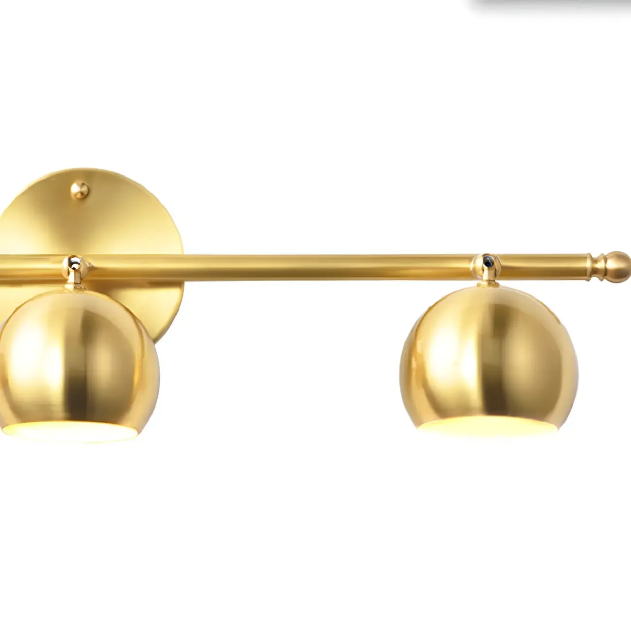 Modern Gold Dome Brass Vanity Light for Bathroom