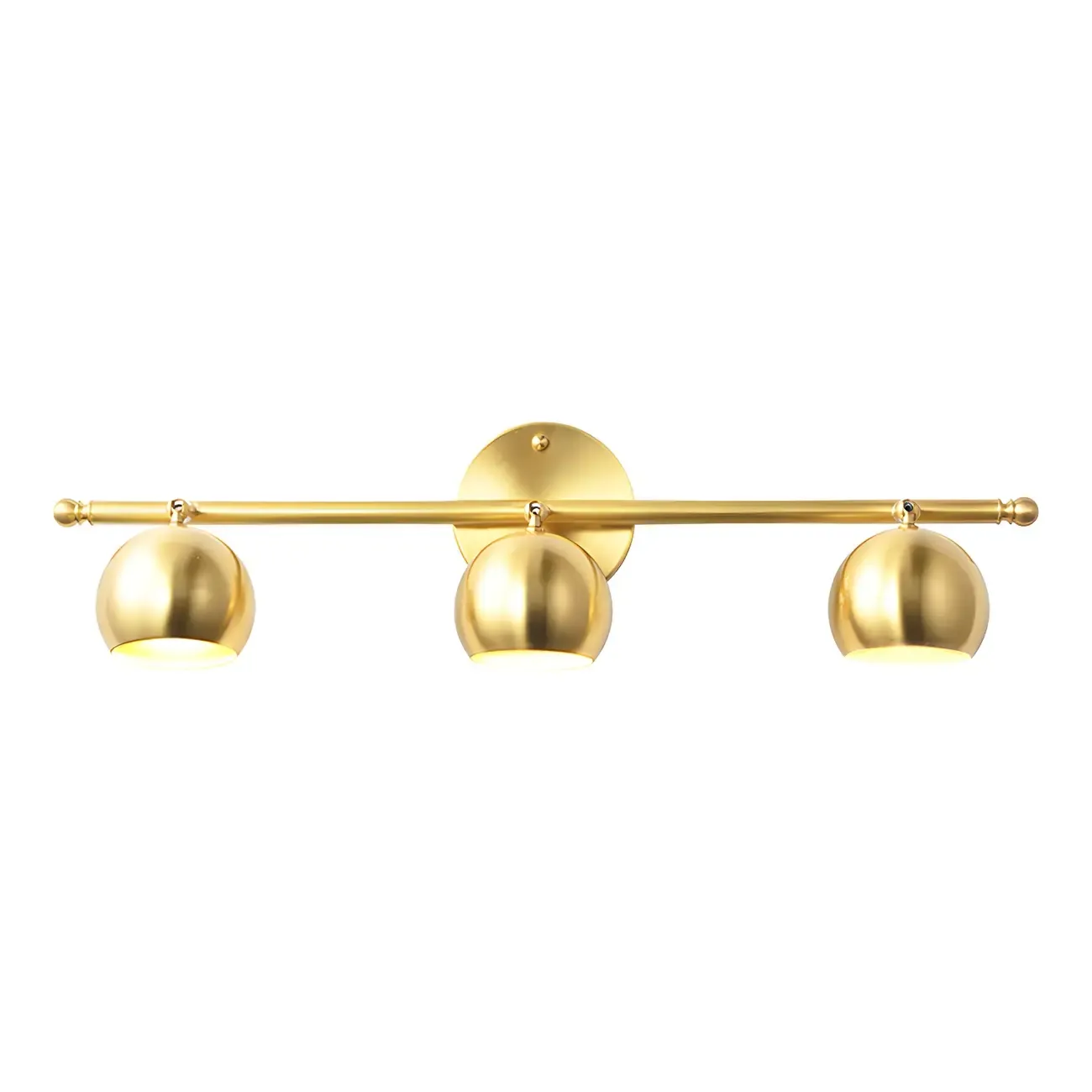 Modern Gold Dome Brass Vanity Light for Bathroom