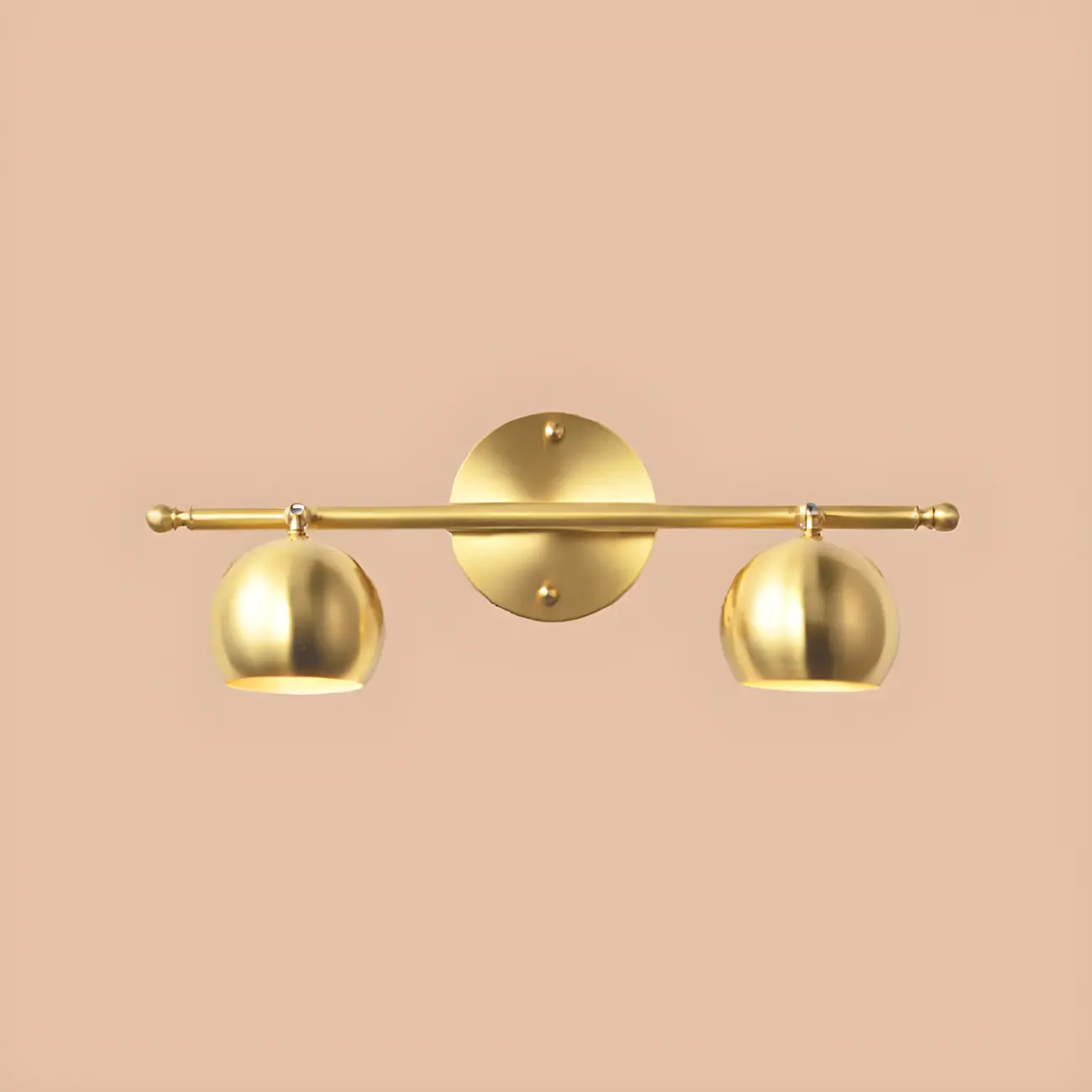 Modern Gold Dome Brass Vanity Light for Bathroom | homeyfad