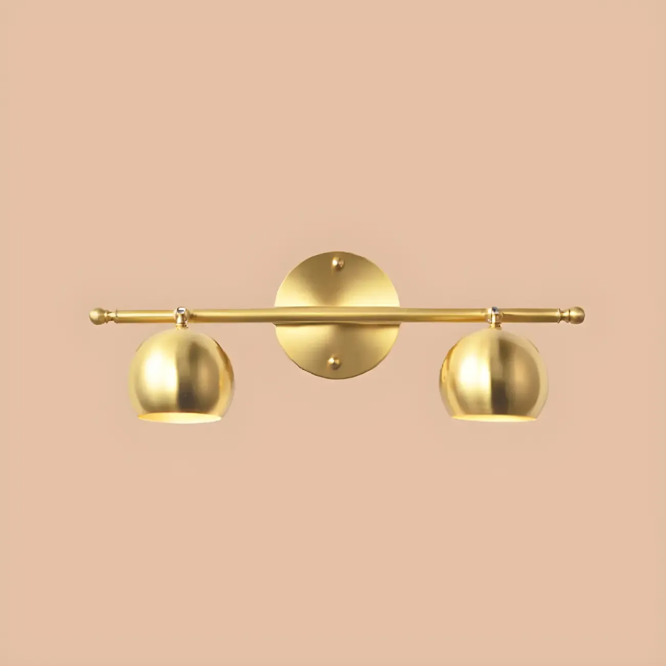 Modern Gold Dome Brass Vanity Light for Bathroom