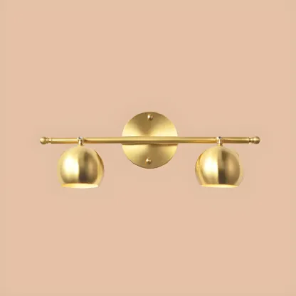 Modern Gold Dome Brass Vanity Light for Bathroom