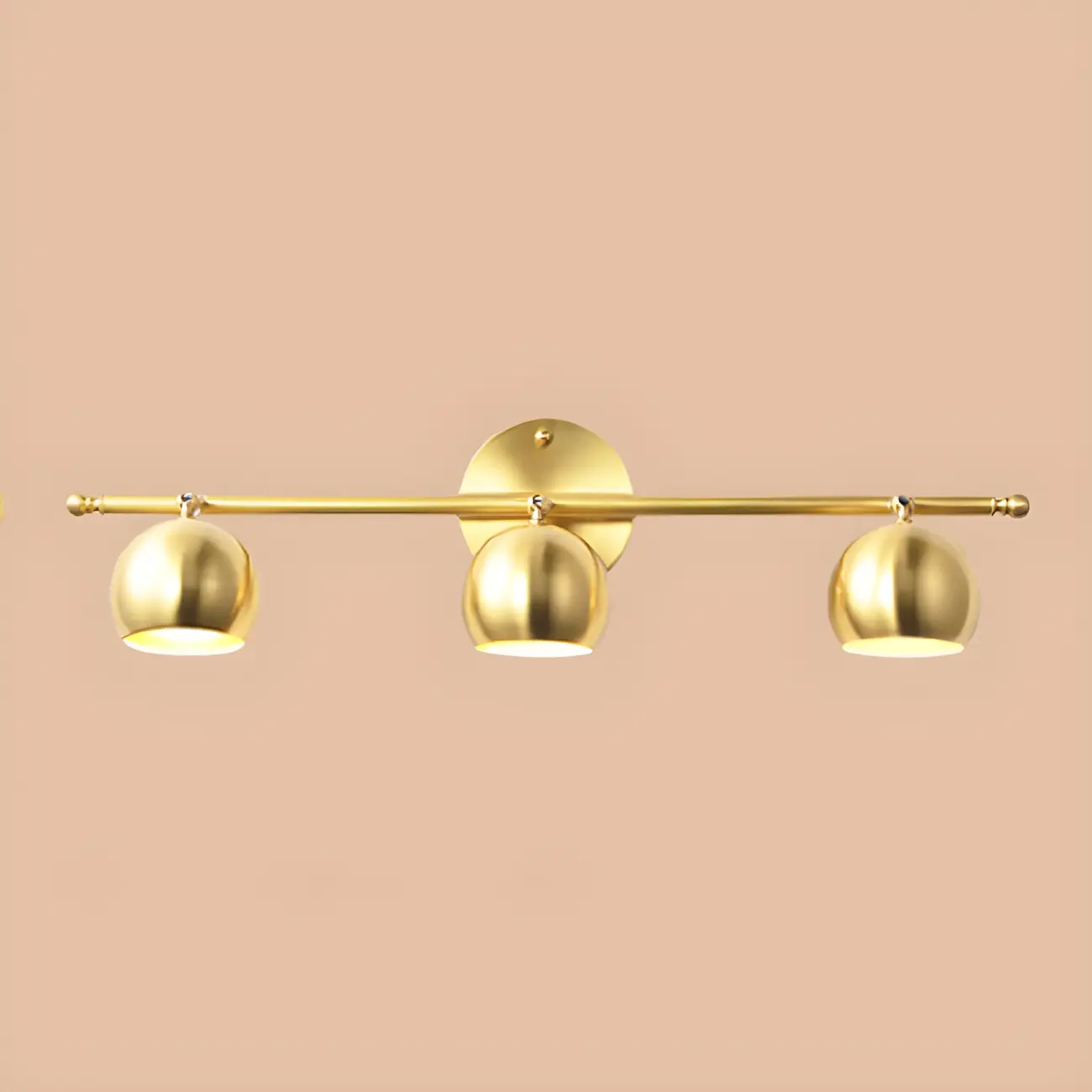 Modern Gold Dome Brass Vanity Light for Bathroom | homeyfad