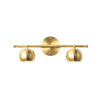 Modern Gold Dome Brass Vanity Light for Bathroom