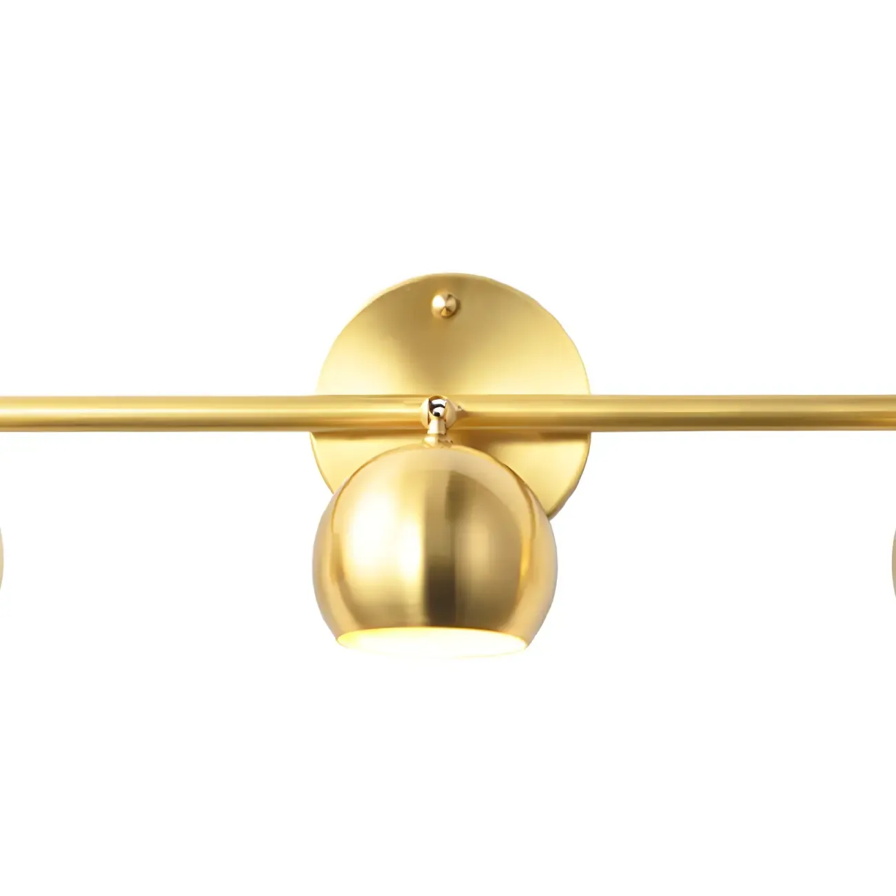 Modern Gold Dome Brass Vanity Light for Bathroom