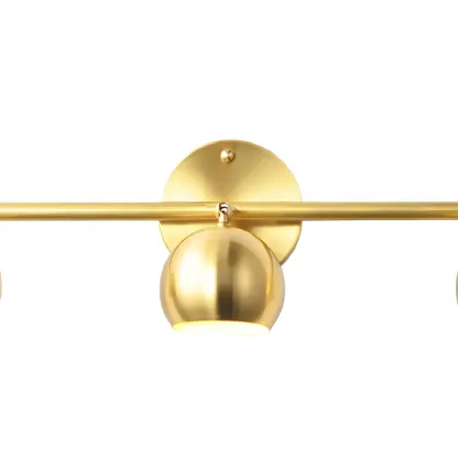 Modern Gold Dome Brass Vanity Light for Bathroom