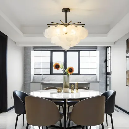 Modern Metal Ambient Glass Chandelier Image - 1