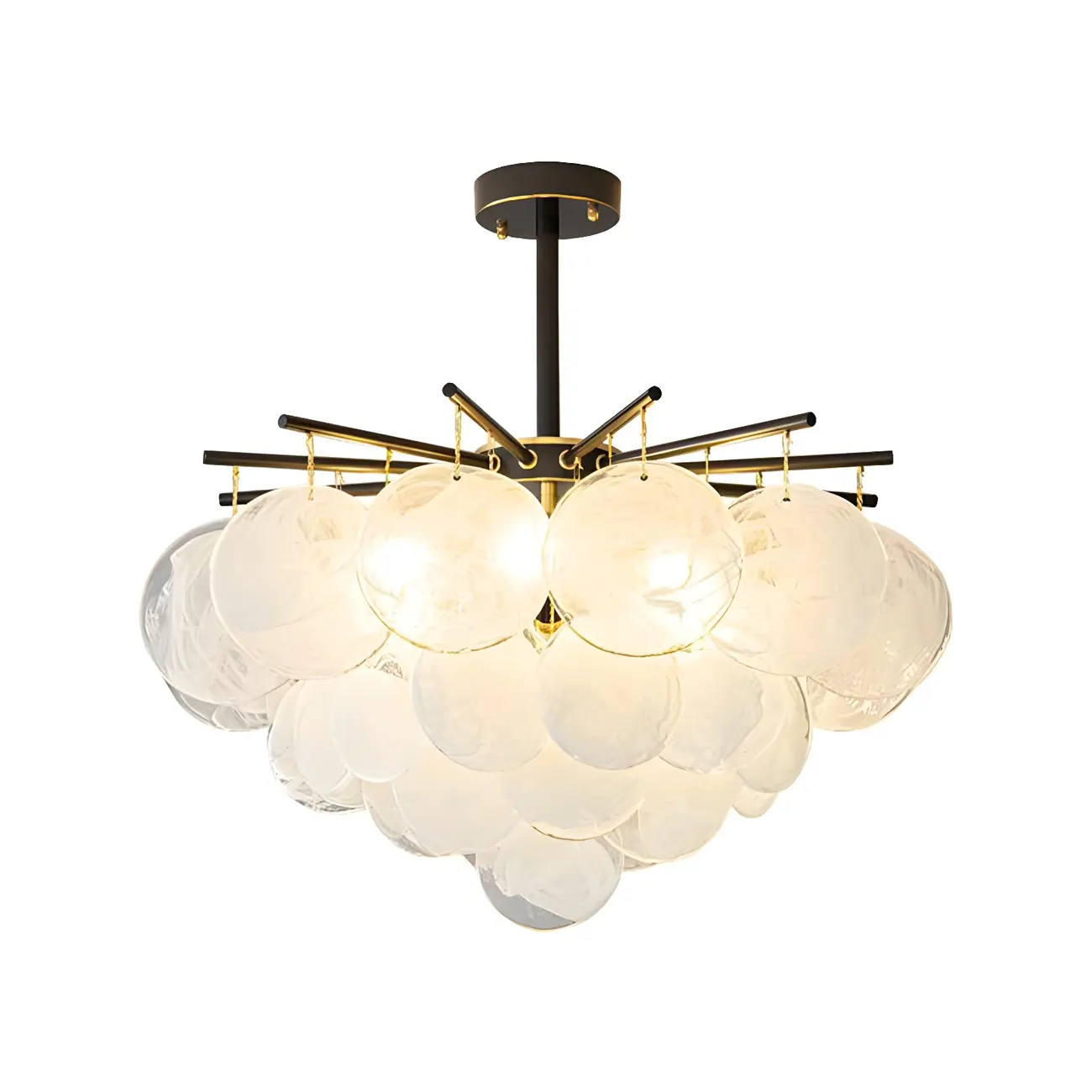 Modern Metal Ambient Glass Chandelier Image - 10 | homeyfad