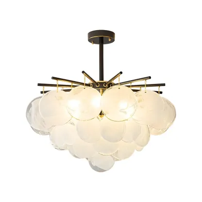 Modern Metal Ambient Glass Chandelier Image - 10