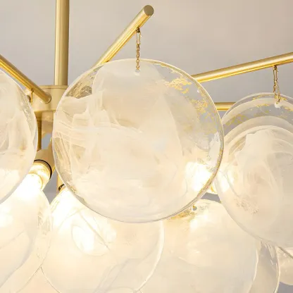 Modern Metal Ambient Glass Chandelier Image - 12