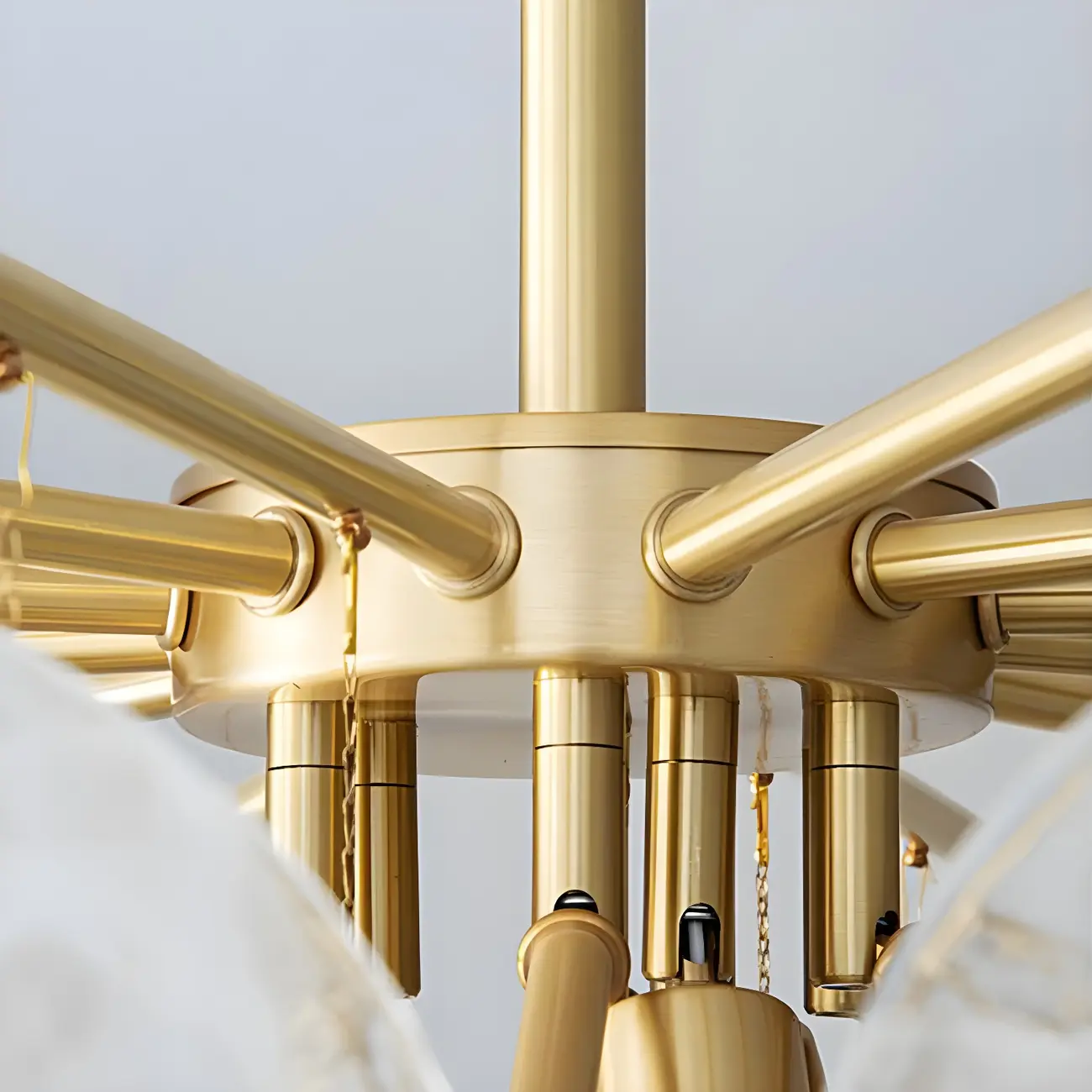 Modern Metal Ambient Glass Chandelier Image - 5 | homeyfad