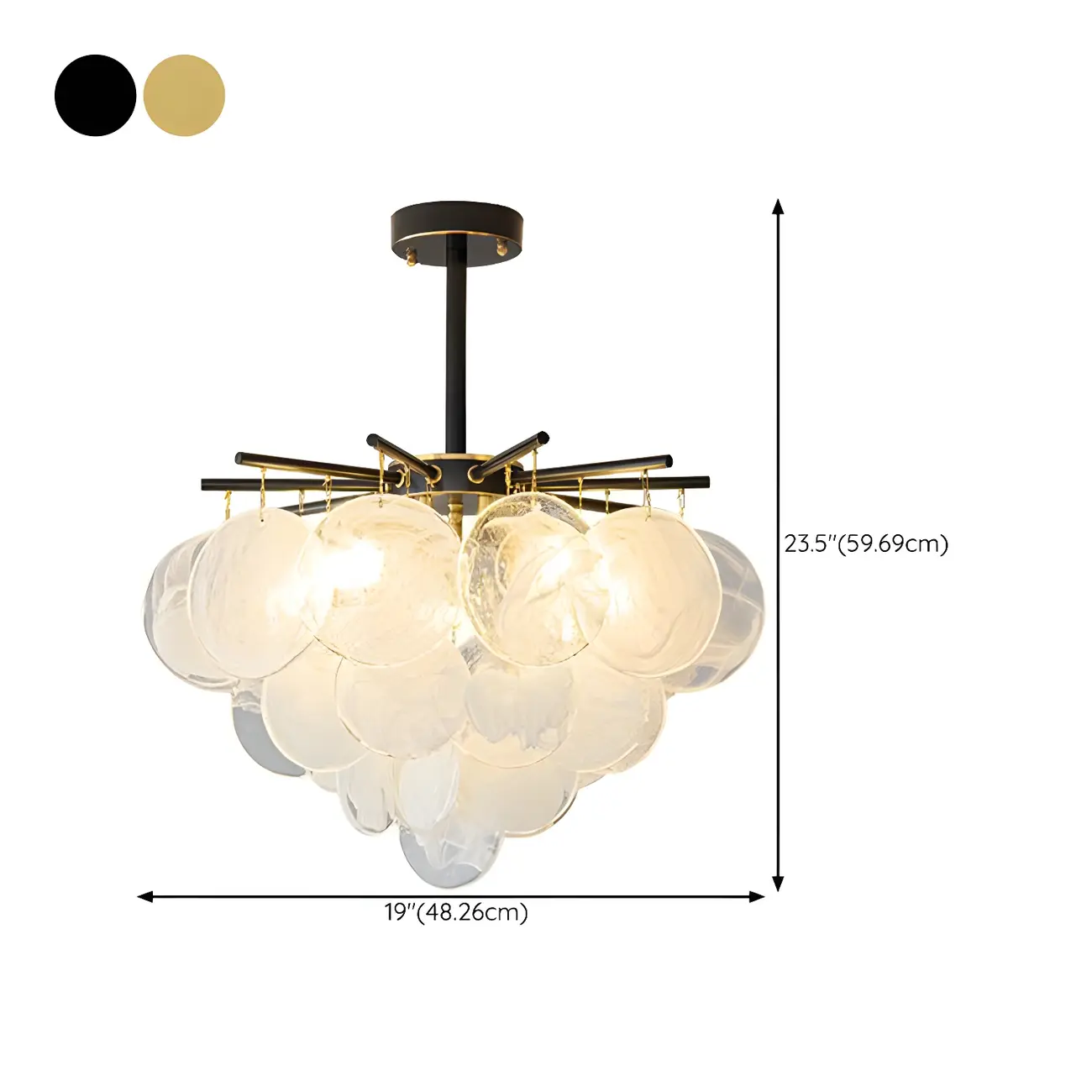 Modern Metal Ambient Glass Chandelier Image - 15 | homeyfad