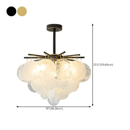 Modern Metal Ambient Glass Chandelier Image - 15