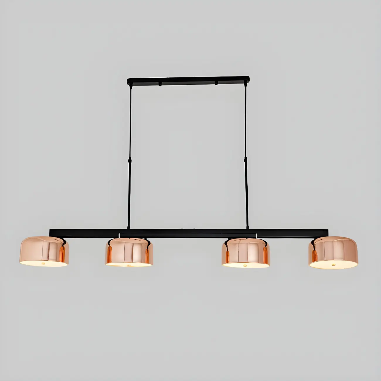 Minimalist 4-Light Cylinder Chandelier with Metal Frame Image - 9 | homeyfad