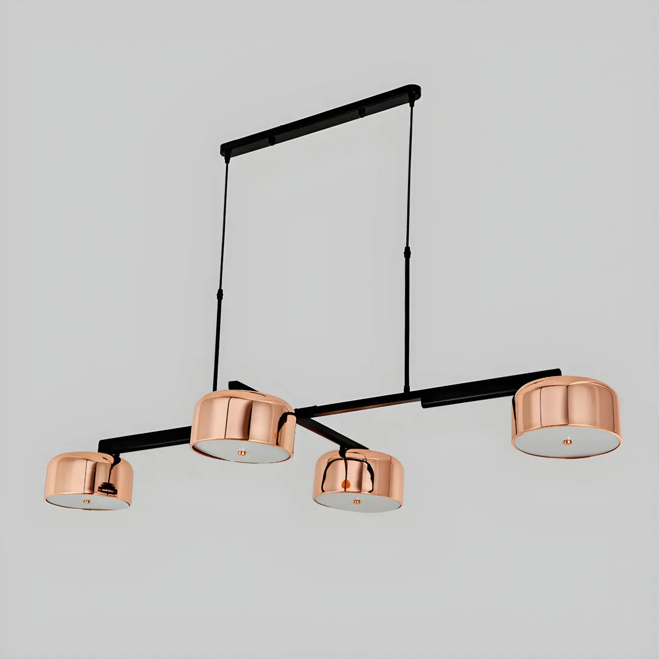 Minimalist 4-Light Cylinder Chandelier with Metal Frame Image - 11 | homeyfad
