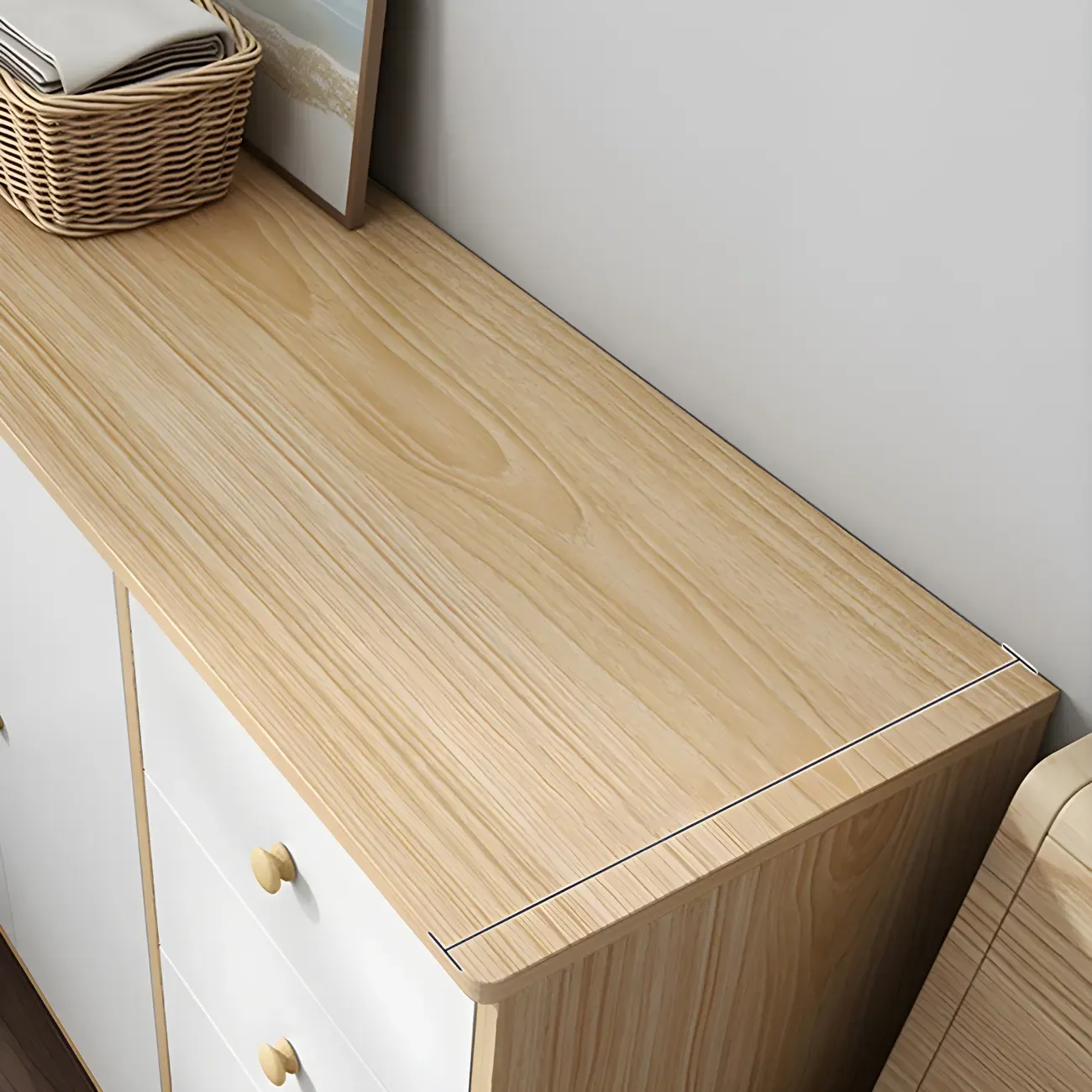 Elegant White Wooden Dressers & Chests with Cabinet Image - 11