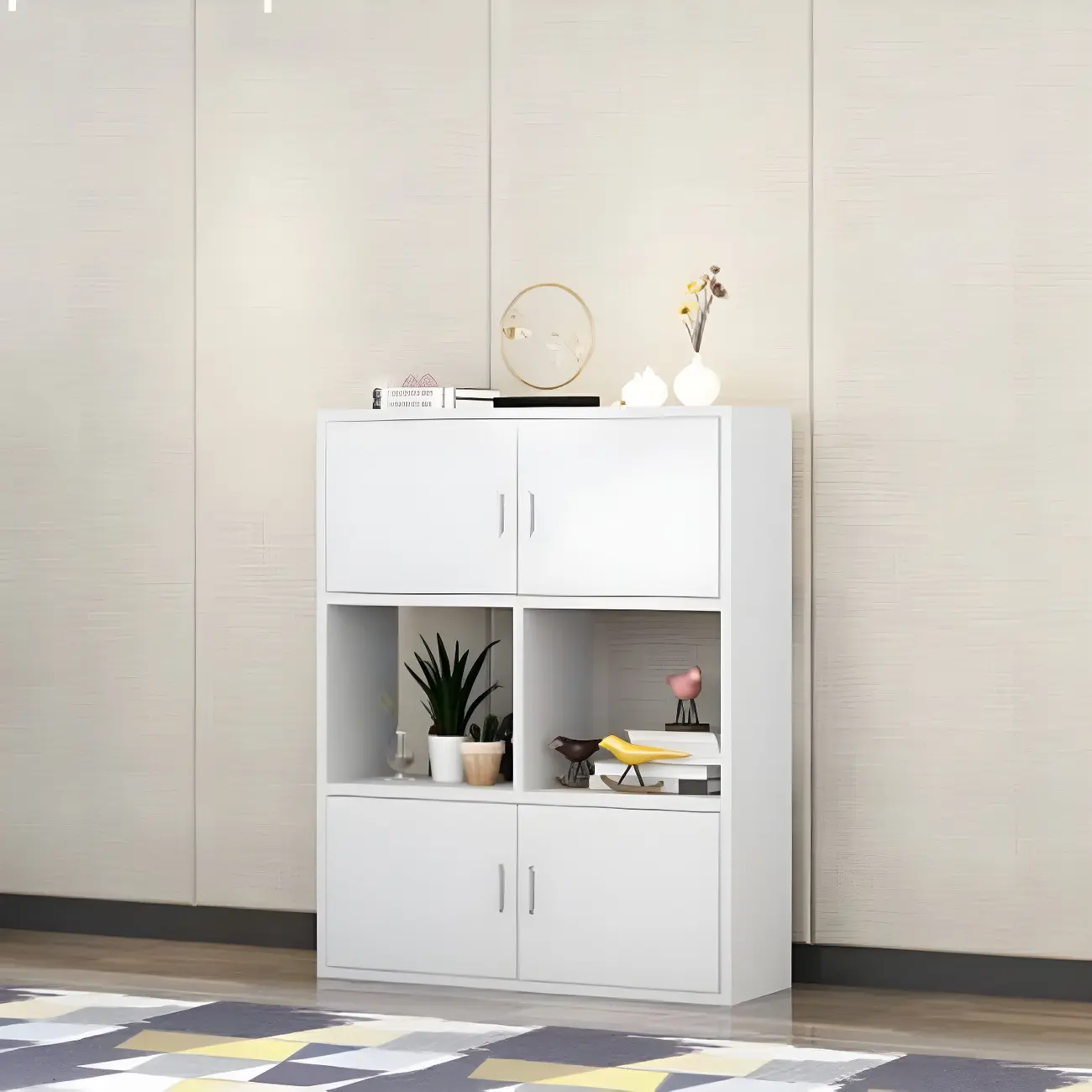 Industrial Wooden Storage Filing Cabinet for Office Organization Image - 4 | homeyfad