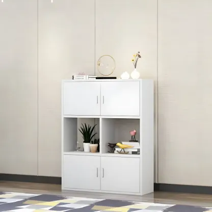 Industrial Wooden Storage Filing Cabinet for Office Organization Image - 4