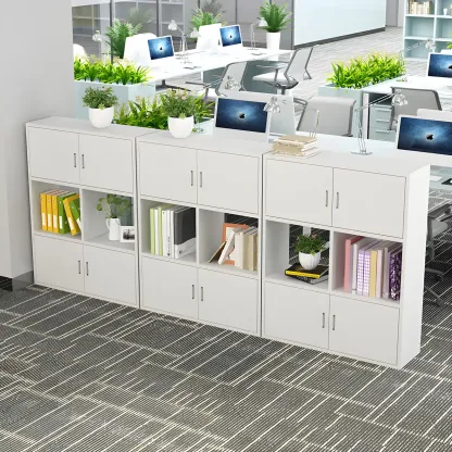 Industrial Wooden Storage Filing Cabinet for Office Organization Image - 5