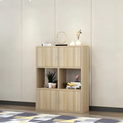 Industrial Wooden Storage Filing Cabinet for Office Organization Image - 6