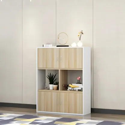 Industrial Wooden Storage Filing Cabinet for Office Organization Image - 13