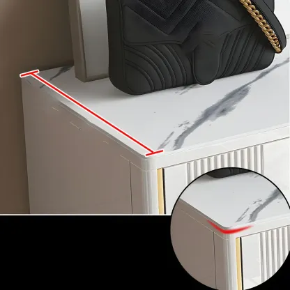 Glam Stone Dresser Chest with Glazed Surface Drawers Image - 19