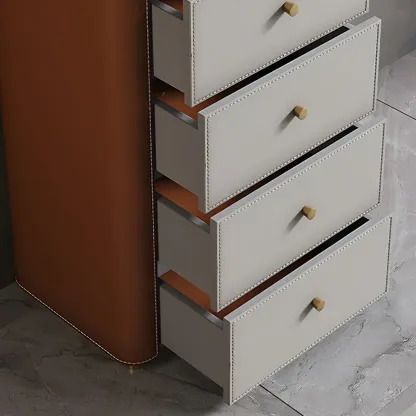 Modern Grey Stone Bachelor Chest with Drawers for Bedroom Image - 12