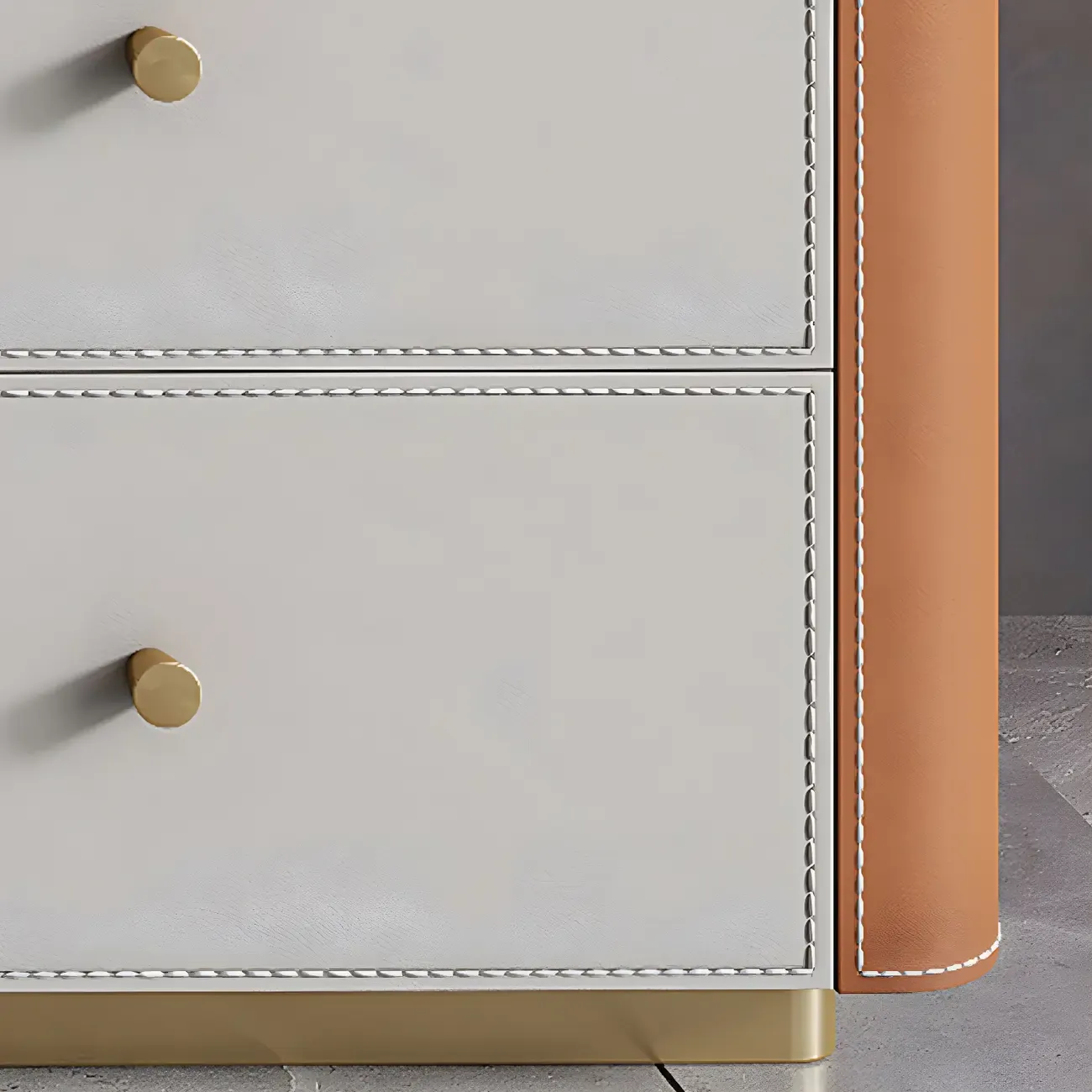 Modern Grey Stone Bachelor Chest with Drawers for Bedroom Image - 15