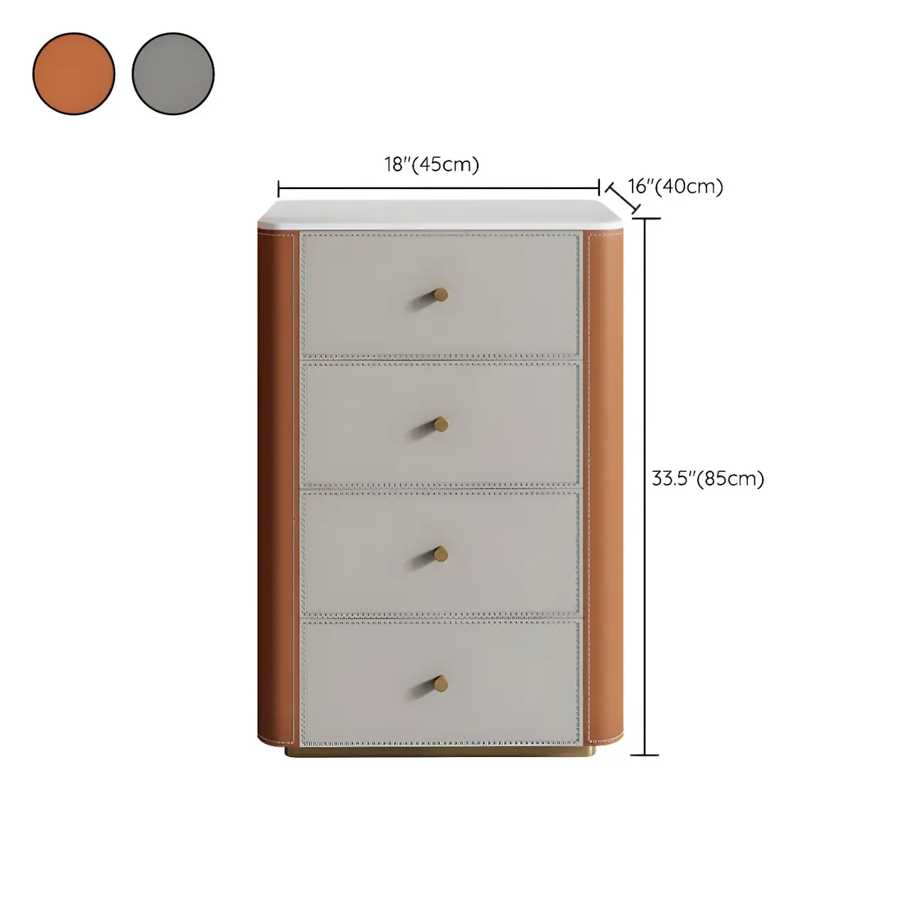 Modern Grey Stone Bachelor Chest with Drawers for Bedroom Image - 19