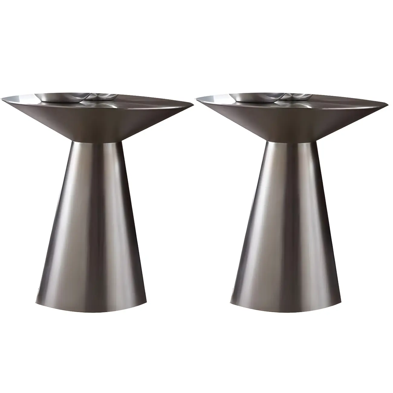 Traditional Golden Round Metal End Table for Living Room Decor Image - 7 | homeyfad