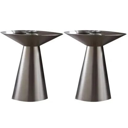 Traditional Golden Round Metal End Table for Living Room Decor Image - 7