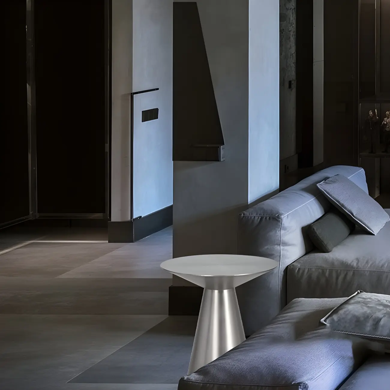 Traditional Golden Round Metal End Table for Living Room Decor Image - 14 | homeyfad