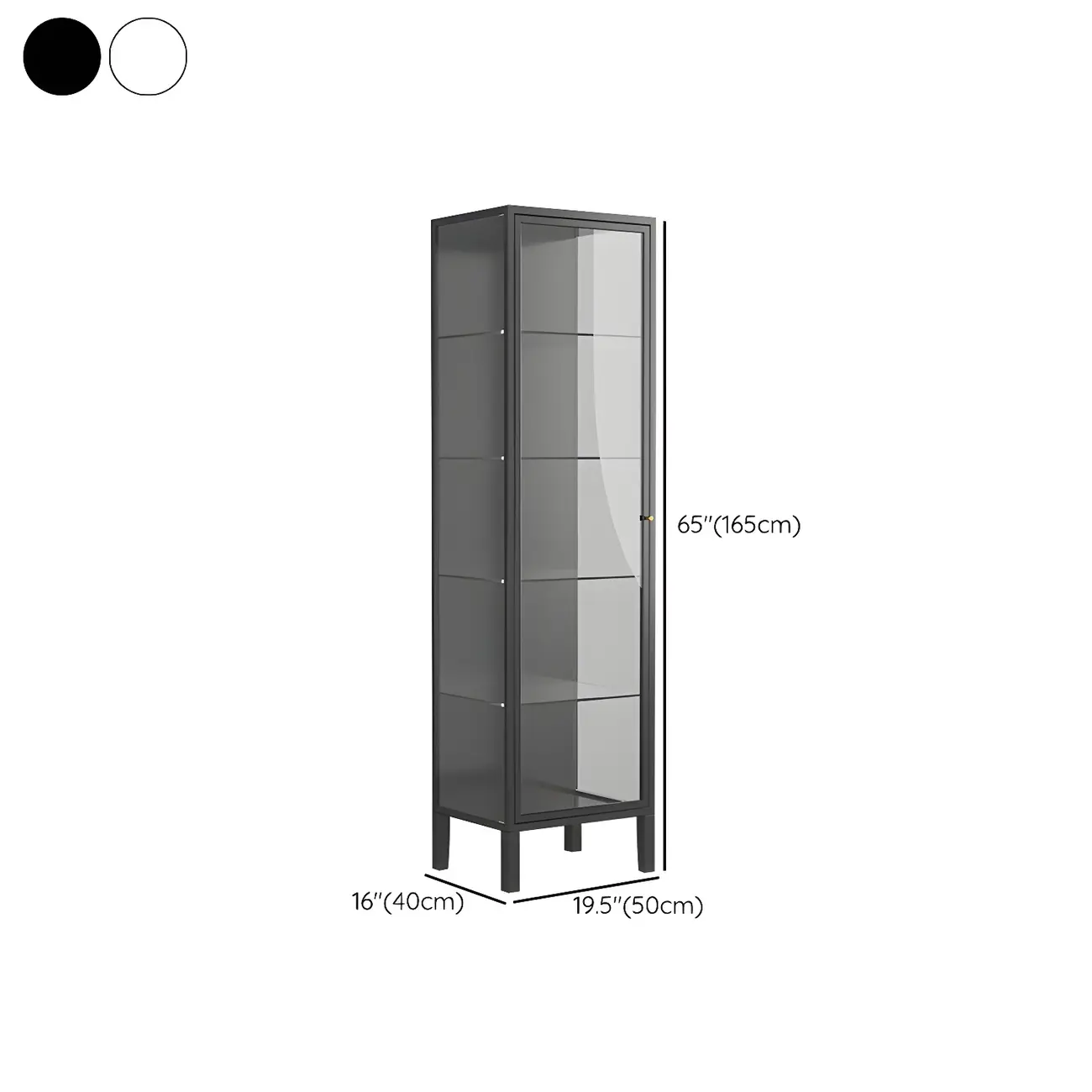 Minimalist Metal Display Cabinet with Glass Doors for Living Room Image - 16 | homeyfad