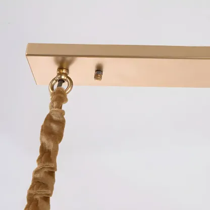 Contemporary Rectangle Clear Crystal Pendant Light Image - 13