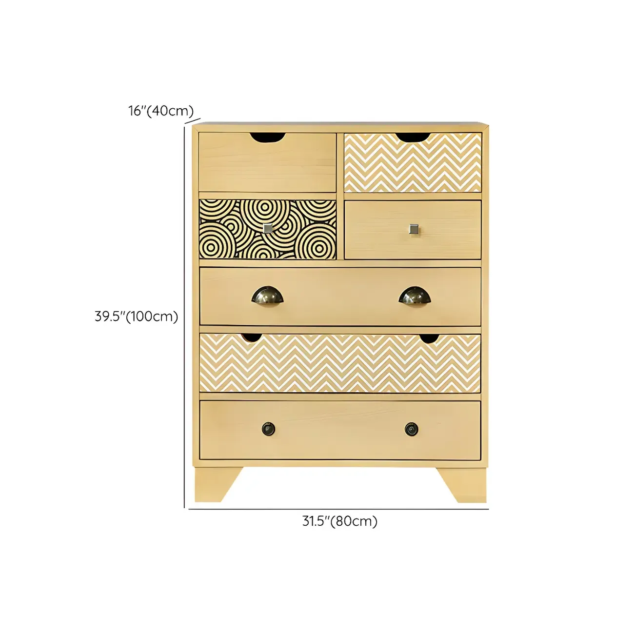 Glam Wooden Dresser Chest in Yellow for Elegant Storage Image - 14