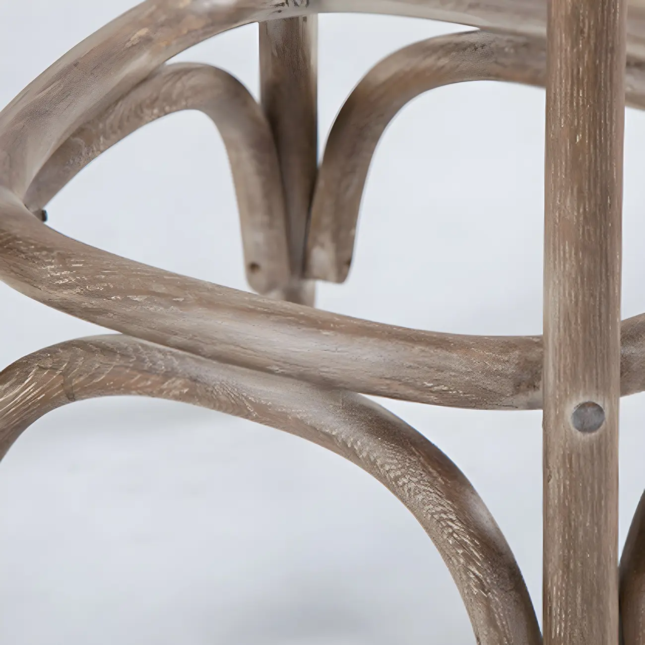 Rustic Solid Wood Wicker Cross Back Bar Stool in Brown/ Grey Image - 15 | homeyfad