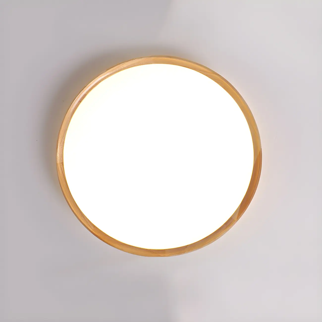 Nordic Round Wood Flush Mount LED Ceiling Light Dimmable  Image - 9 | homeyfad