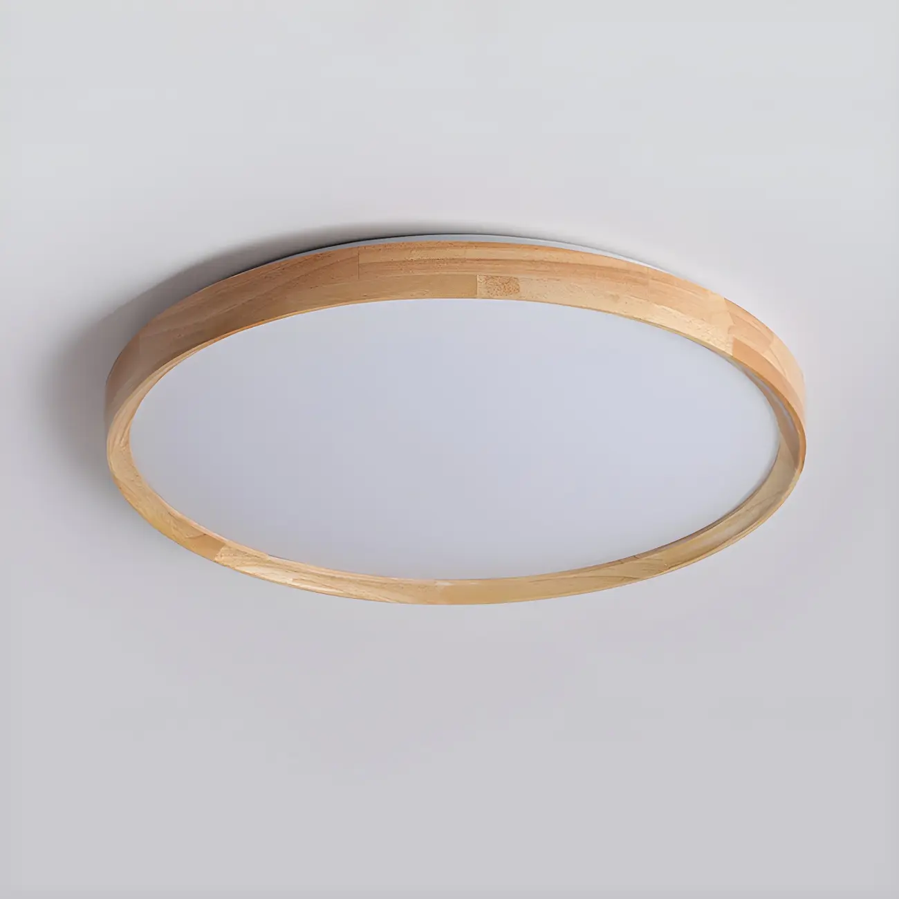 Nordic Round Wood Flush Mount LED Ceiling Light Dimmable  Image - 10 | homeyfad