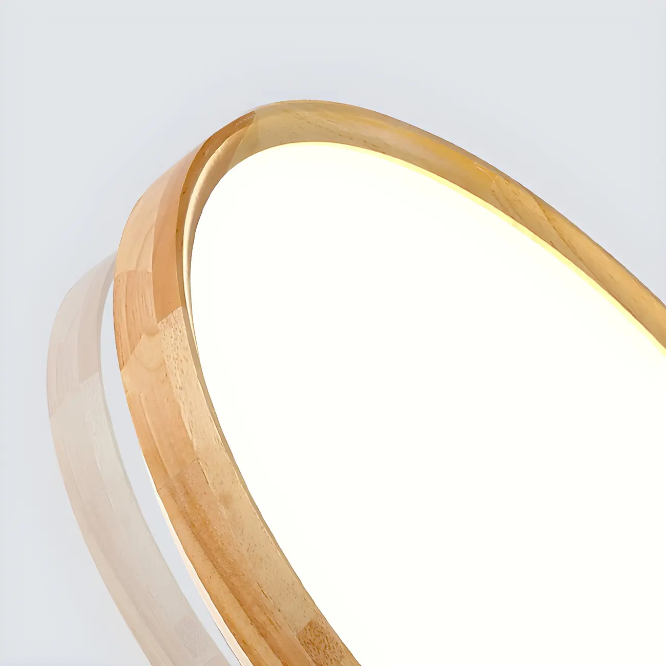 Nordic Round Wood Flush Mount LED Ceiling Light Dimmable  Image - 11 | homeyfad