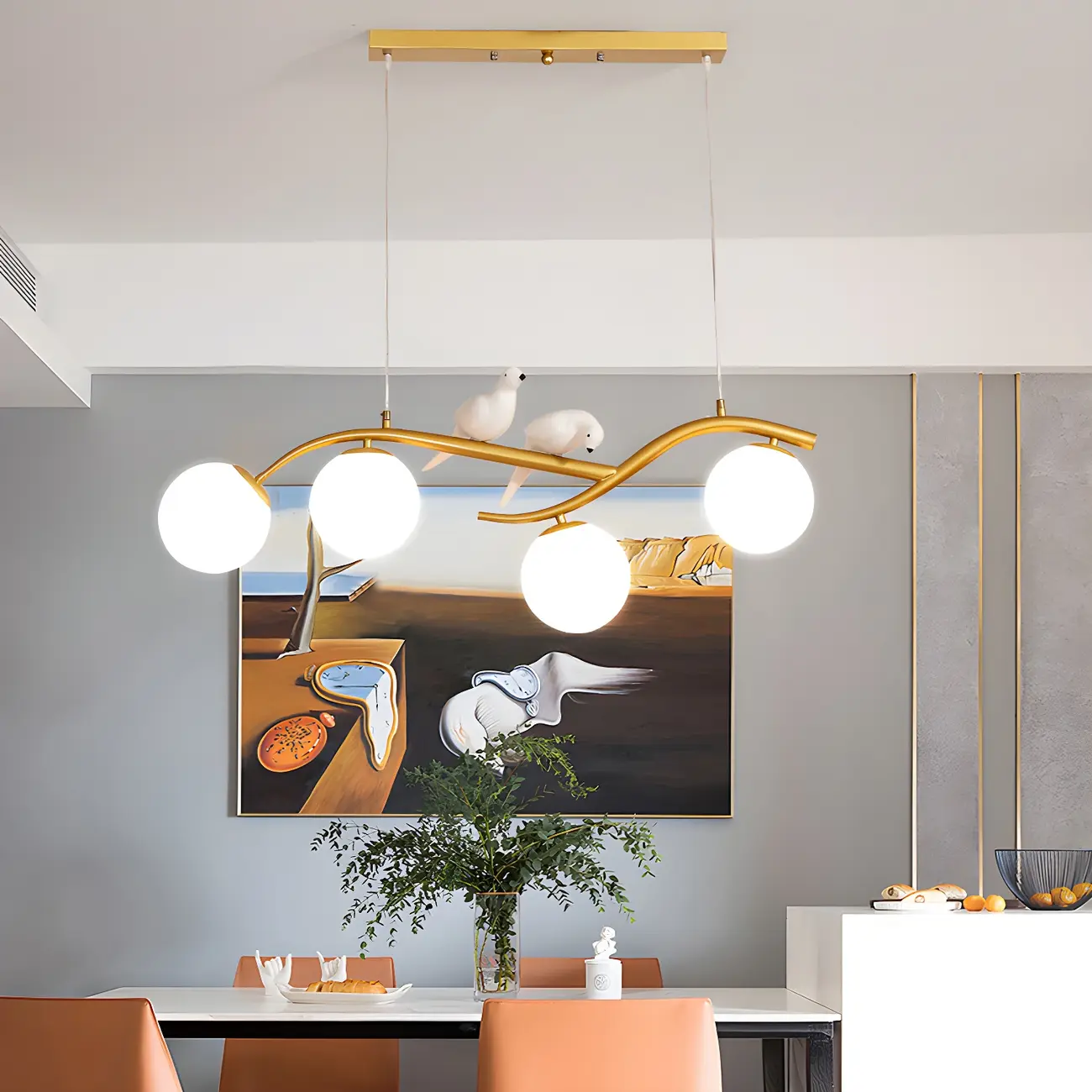 Elegant Modern Clear Glass Globe Pendant Light Image - 2 | homeyfad