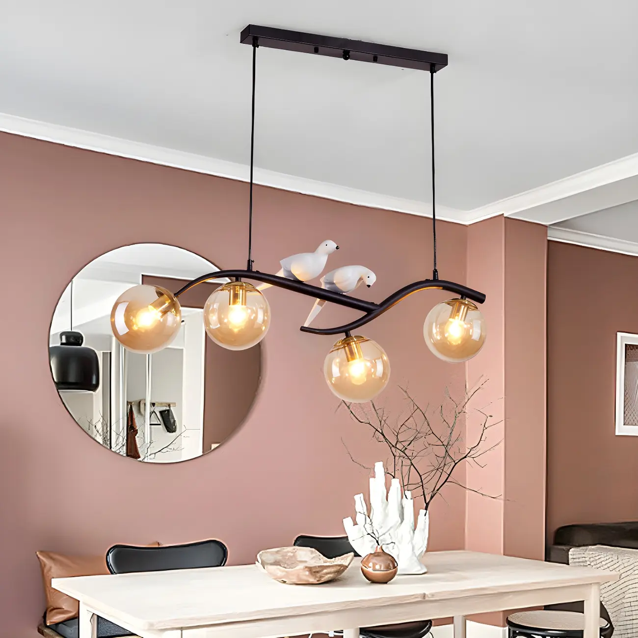 Elegant Modern Clear Glass Globe Pendant Light Image - 1 | homeyfad